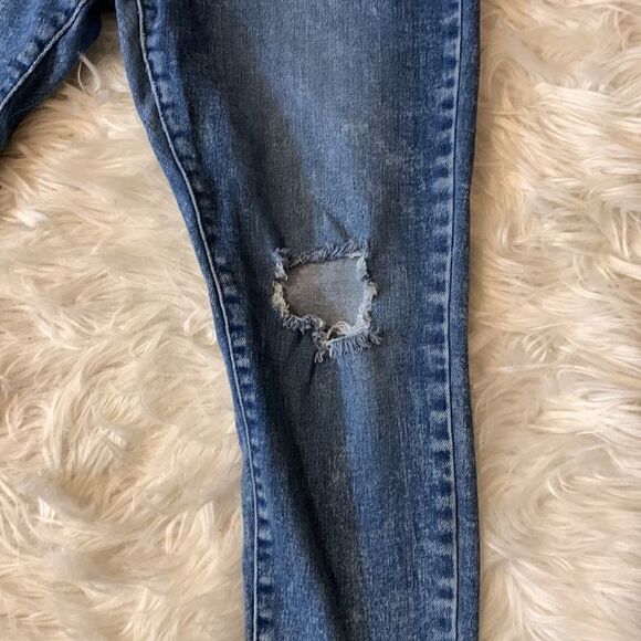 KANCAN size extra-large distressed cropped denim jeans - Picture 2 of 13